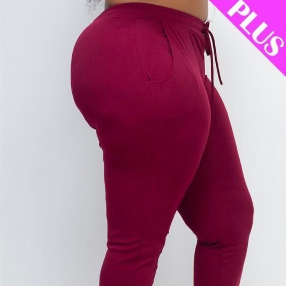🔥Plus Size Drawstring Waist Jogger Pants